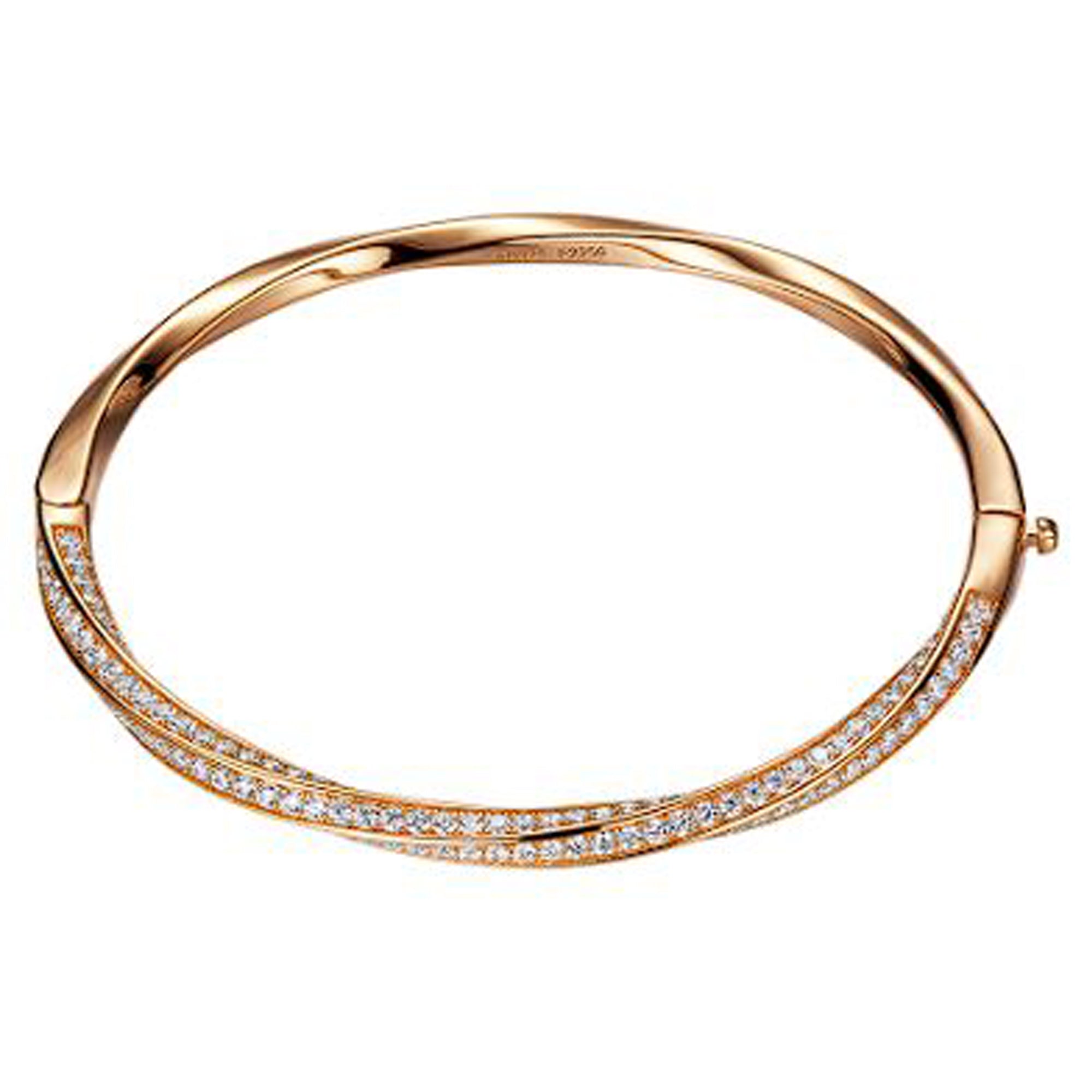Brățară Bangle din Argint 925 Placată cu Aur Roz din - Castelo.ro