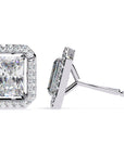Cercei Stud Radiant Eiffel cu Moissanite de 0.95 ct din - Castelo.ro