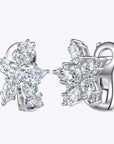 Cercei Stud Cluster cu Zirconiu 5A din Argint 925 Placat cu Rodiu din - Castelo.ro