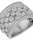 Inel Regal Vintage cu Diamante Create în Laborator de 1.73 ct din Platina - Castelo.ro
