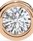 Cercei Stud Bezel din Aur 14k cu Moissanite Tăietură Briliant de 2.5 ct din 14K Aur Roz - Castelo.ro