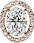 Cercei Stud Oval Star cu Diamante Naturale de 0.97 ct din - Castelo.ro