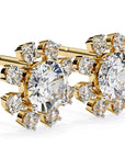 Cercei Stud Ice Queen cu Diamante Create în Laborator de 1.22 ct din 18K Aur Galben - Castelo.ro