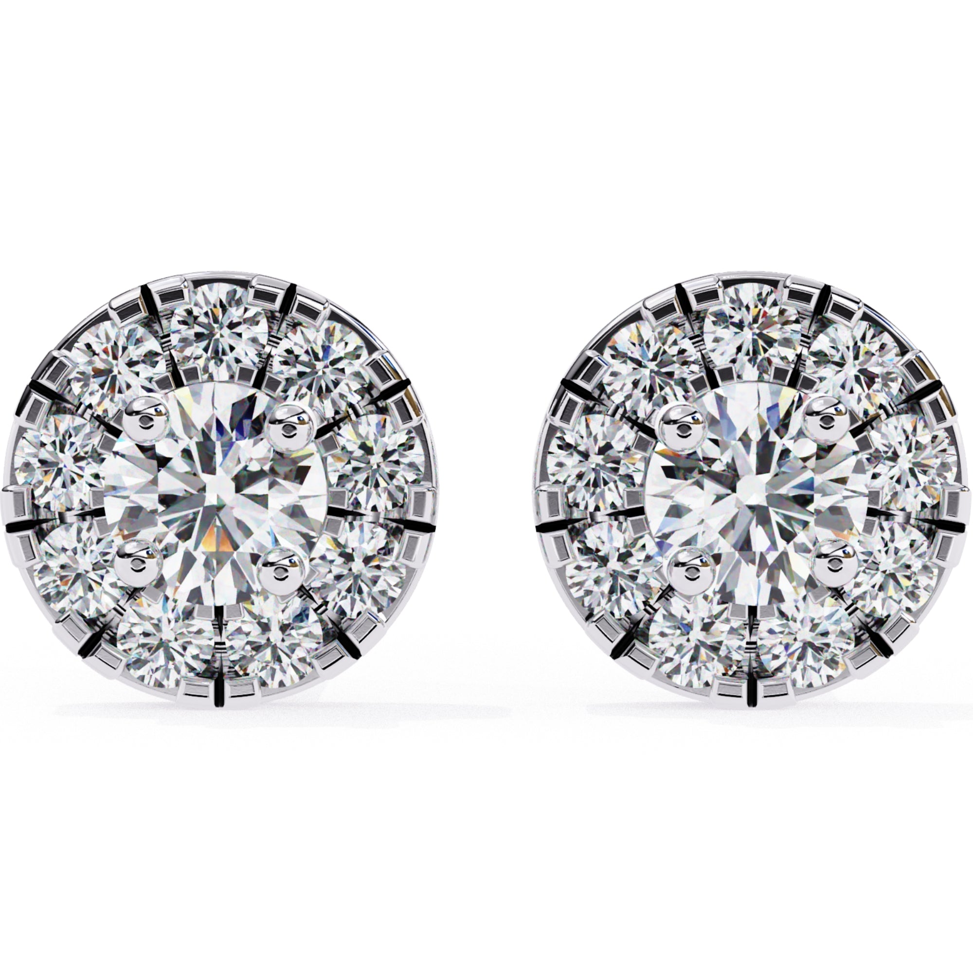 Cercei Stud Fleur din Aur 14k cu Moissanite Tăietură Briliant de 0.26 ct din 14K Aur Galben - Castelo.ro