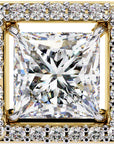 Cercei Stud Square cu Diamante Create în Laborator de 0.84 ct din 18K Aur Galben - Castelo.ro