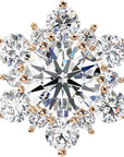 Cercei Stud Snowflake cu Diamante Create în Laborator de 0.72 ct din 18K Aur Galben - Castelo.ro