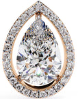 Cercei Stud Tear Drop din Aur 14k cu Moissanite de 0.81 ct din 14K Aur Roz - Castelo.ro