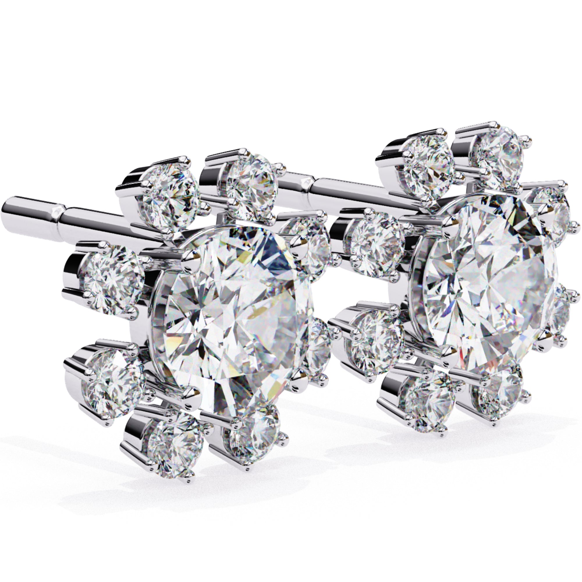 Cercei Stud Ice Queen cu Diamante Create în Laborator de 1.22 ct din - Castelo.ro