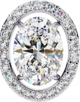 Cercei Stud Oval Star din Aur 14k cu Diamante Create în Laborator de 0.97 ct din 14K Aur Alb - Castelo.ro