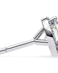 Cercei Stud Halo Dreams din Aur 14k cu Moissanite de 1.95 ct