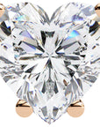 Cercei Stud Inima cu Diamante Naturale Tăietură Heart de 2.4 ct din 18K Aur Roz - Castelo.ro