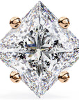 Cercei Stud Cu Diamante Naturale Tăietură Princess de 2 ct din - Castelo.ro
