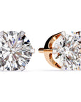 Cercei Solitaire Stud Luxury din Aur 14k cu Moissanite de 2.57 ct