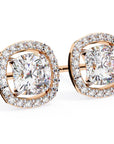 Cercei Stud Elsa cu Diamante Create în Laborator de 0.96 ct din 18K Aur Roz - Castelo.ro