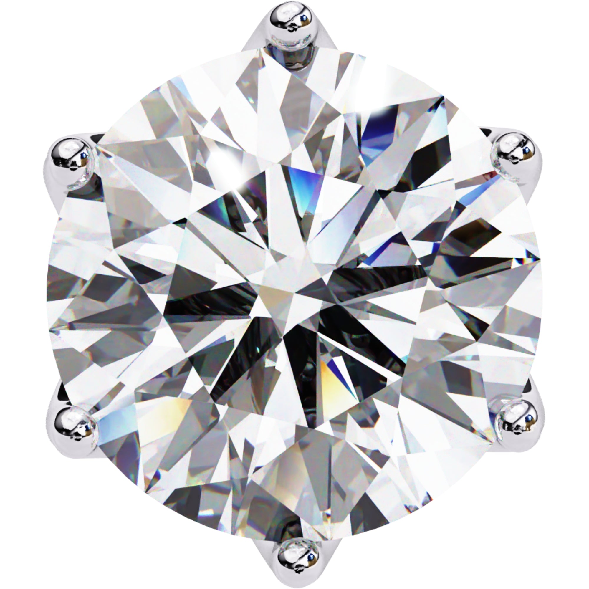 Cercei Stud Royal Cu Diamante Naturale Tăietură Briliant de 2.6 ct din - Castelo.ro