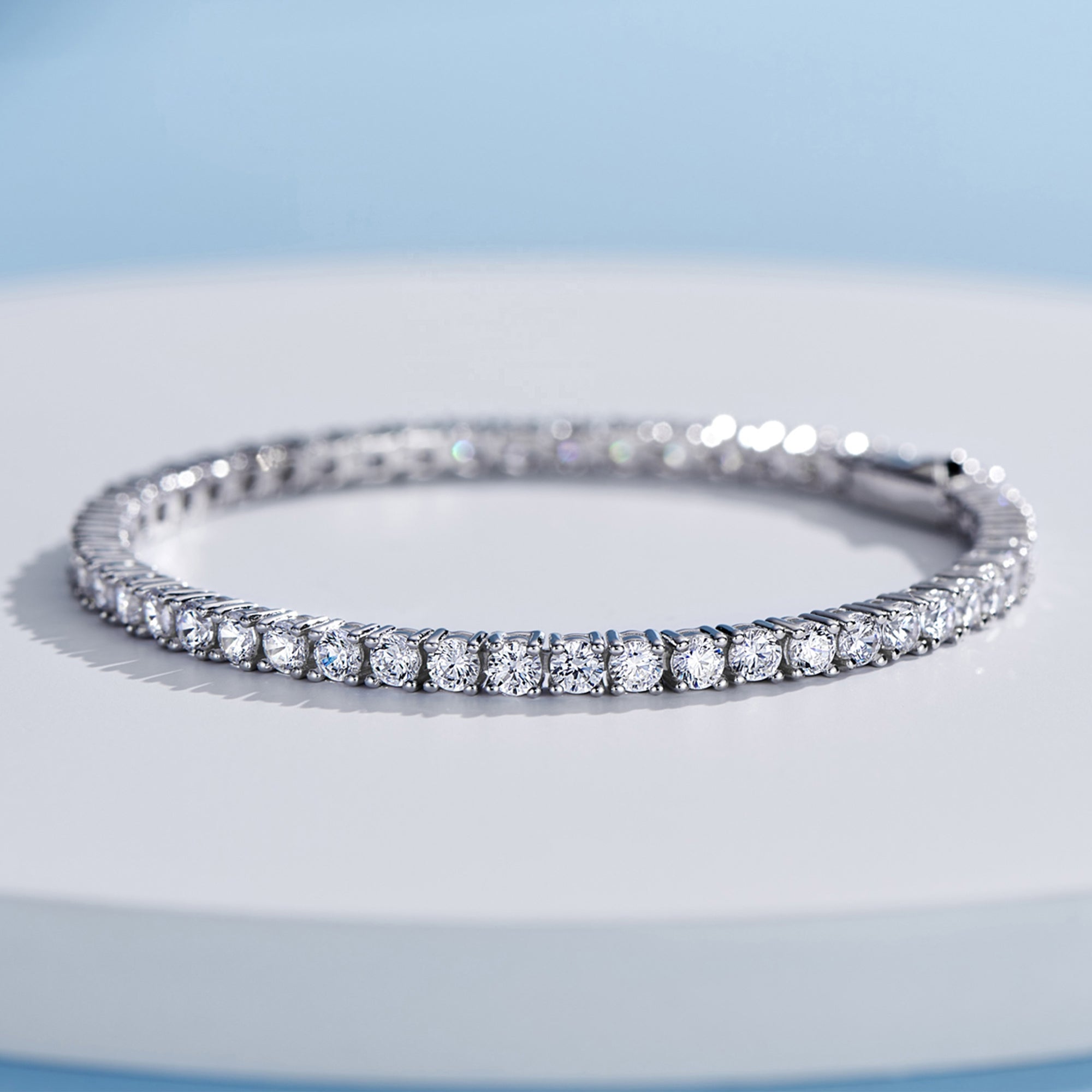 Brățară Tennis din Argint 925 cu Cristale Zircon 5A Tăietură Solitaire Clasică din - Castelo.ro