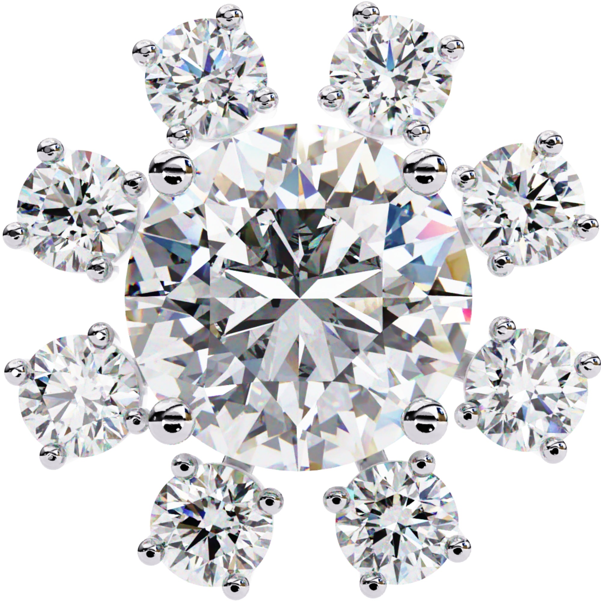 Cercei Stud Ice Queen cu Diamante Create în Laborator de 1.22 ct din 18K Aur Galben - Castelo.ro