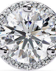 Cercei Stud Halo Dreams din Aur 14k cu Moissanite de 1.95 ct