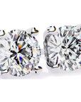 Cercei Stud Solitaire Heart din Aur 14k cu Moissanite de 2.57 ct