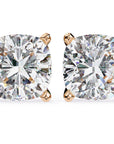Cercei Stud Majestic cu Moissanite Tăietură Briliant de 2.5 ct din 18K Aur Roz - Castelo.ro