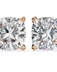 Cercei Stud Majestic cu Moissanite Tăietură Briliant de 2.5 ct din 18K Aur Roz - Castelo.ro