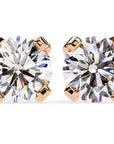 Cercei Stud L'Arte din Aur 14k cu Diamante Naturale Tăietură Briliant de 2.5 ct din 14K Aur Roz - Castelo.ro