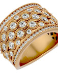 Inel Regal Vintage din Aur 14k cu Diamante Create în Laborator de 1.73 ct din 14k Aur Galben - Castelo.ro