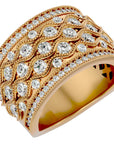 Inel Regal Vintage din Aur 14k cu Diamante Create în Laborator de 1.73 ct din 14k Aur Galben - Castelo.ro