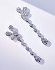 Cercei Pene Delicate din Argint S925 Placat cu Rodiu și Zirconiu Cubic din - Castelo.ro