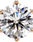 Cercei Stud Royal Cu Diamante Naturale Tăietură Briliant de 2.6 ct din 18K Aur Roz - Castelo.ro