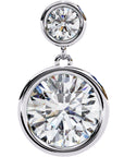 Cercei Solitaire Bezel Drop cu Diamante Create în Laborator de 1.83 ct din - Castelo.ro
