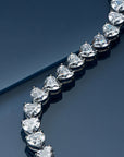 Brățară Rafinată din Argint 925 cu Cristale Zircon 5A Tăietură Inimă Clasică din - Castelo.ro