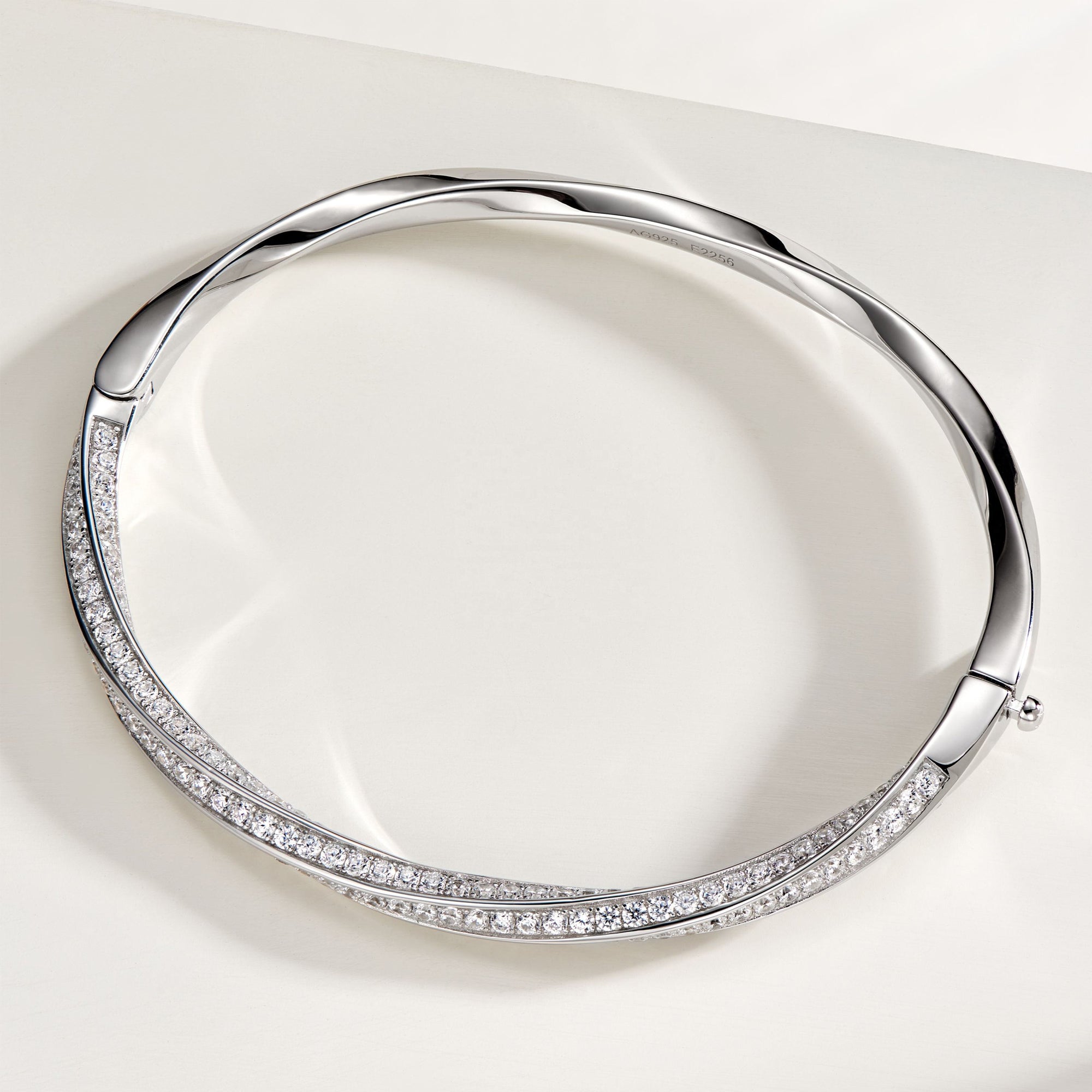Brățară Bangle din Argint 925 Placată cu Aur Roz din - Castelo.ro