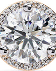 Cercei Stud Halo Dreams din Aur 14k cu Moissanite de 1.95 ct