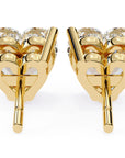 Cercei Stud Inima din Aur 14k cu Moissanite Tăietură Heart de 2.4 ct din 14K Aur Galben - Castelo.ro