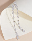 Cercei Lungi Drop din Argint 925 cu Zircon 5A din - Castelo.ro