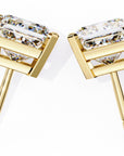 Cercei Stud Imperial din Aur 14k cu Moissanite Tăietură Princess de 3 ct din 14K Aur Galben - Castelo.ro