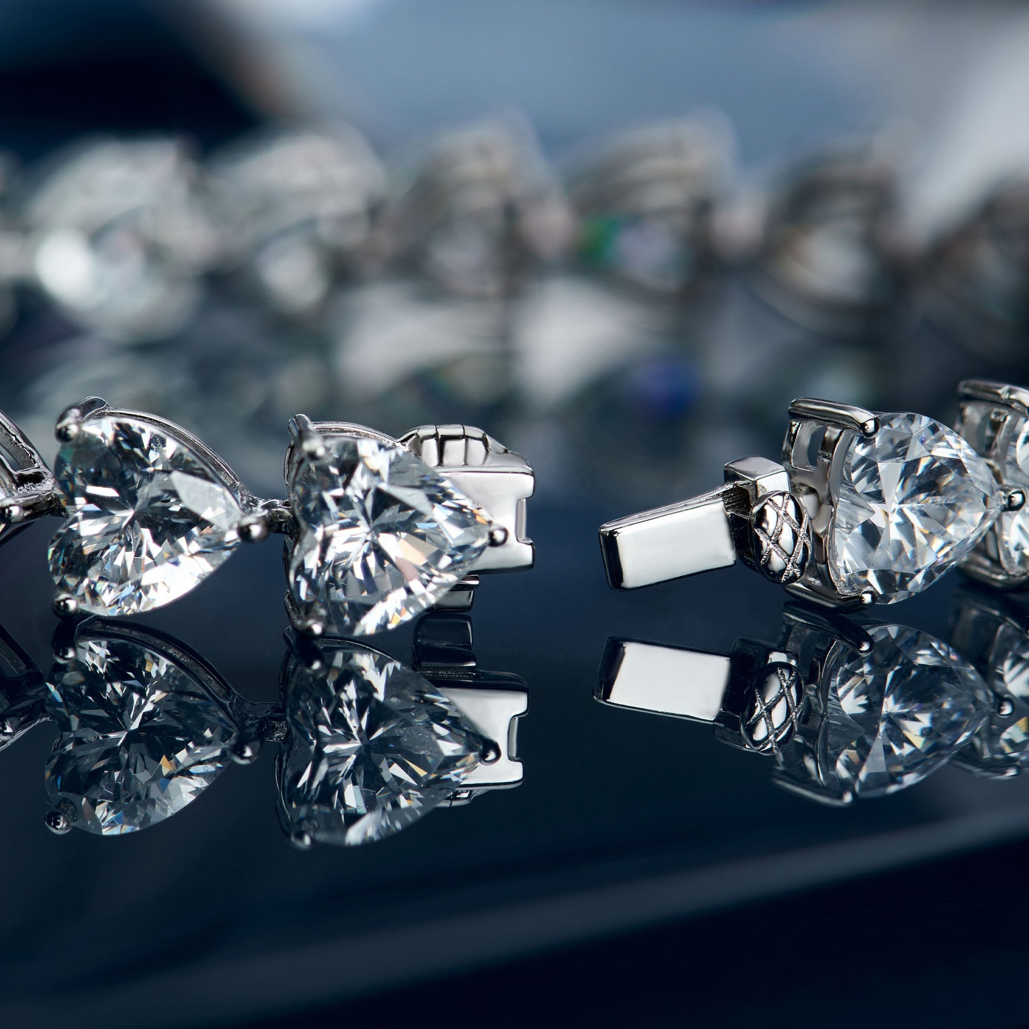 Brățară Rafinată din Argint 925 cu Cristale Zircon 5A Tăietură Inimă Clasică din - Castelo.ro
