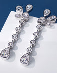 Cercei Pene Delicate din Argint S925 Placat cu Rodiu și Zirconiu Cubic din - Castelo.ro