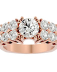 Inel De Logodnă Versailles Solitaire cu Diamante Create în Laborator de 3.14 ct din 18k Aur Roz - Castelo.ro