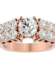 Inel De Logodnă Versailles Solitaire din Aur 14k cu Diamante Naturale de 3.14 ct din 14k Aur Roz - Castelo.ro