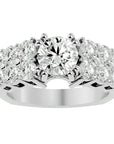 Inel De Logodnă Versailles Solitaire din Aur 14k cu Diamante Create în Laborator de 3.14 ct din 14k Aur Alb - Castelo.ro
