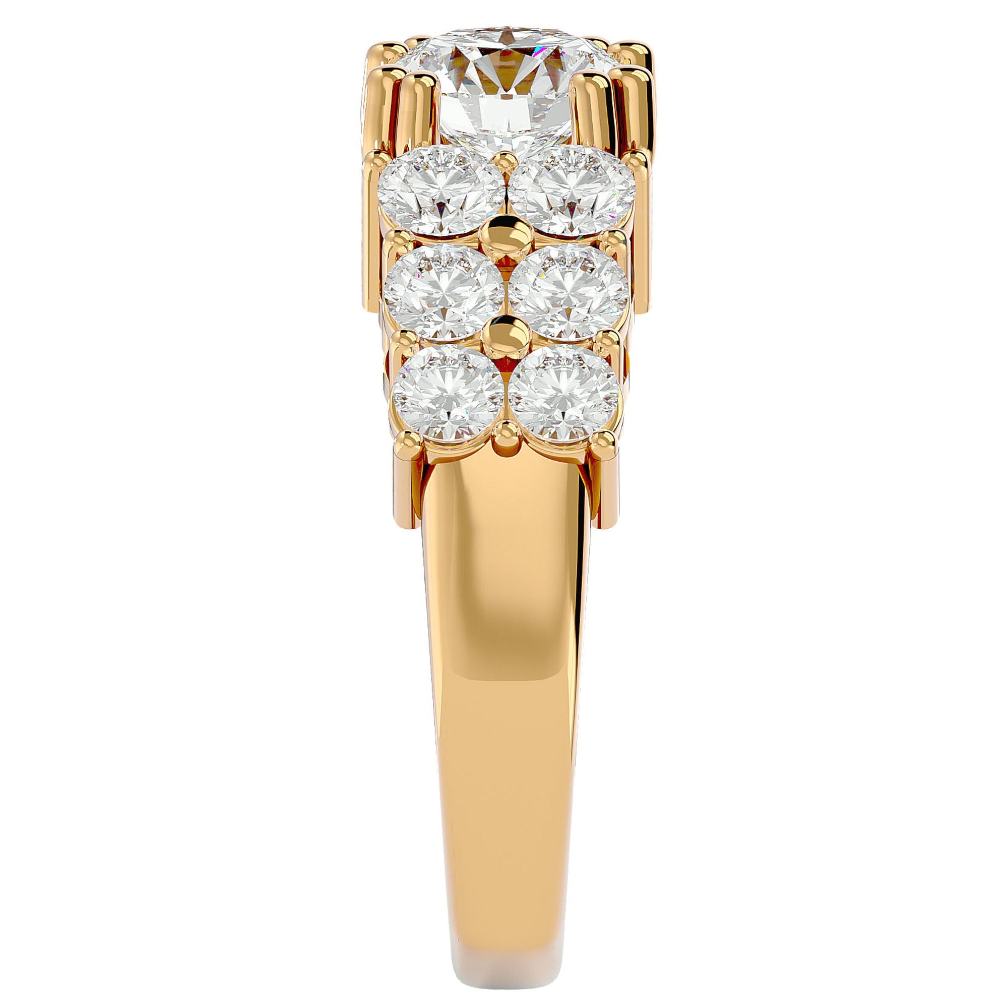 Inel De Logodnă Versailles Solitaire din Aur 14k cu Moissanite de 3.14 ct din 14k Aur Galben - Castelo.ro