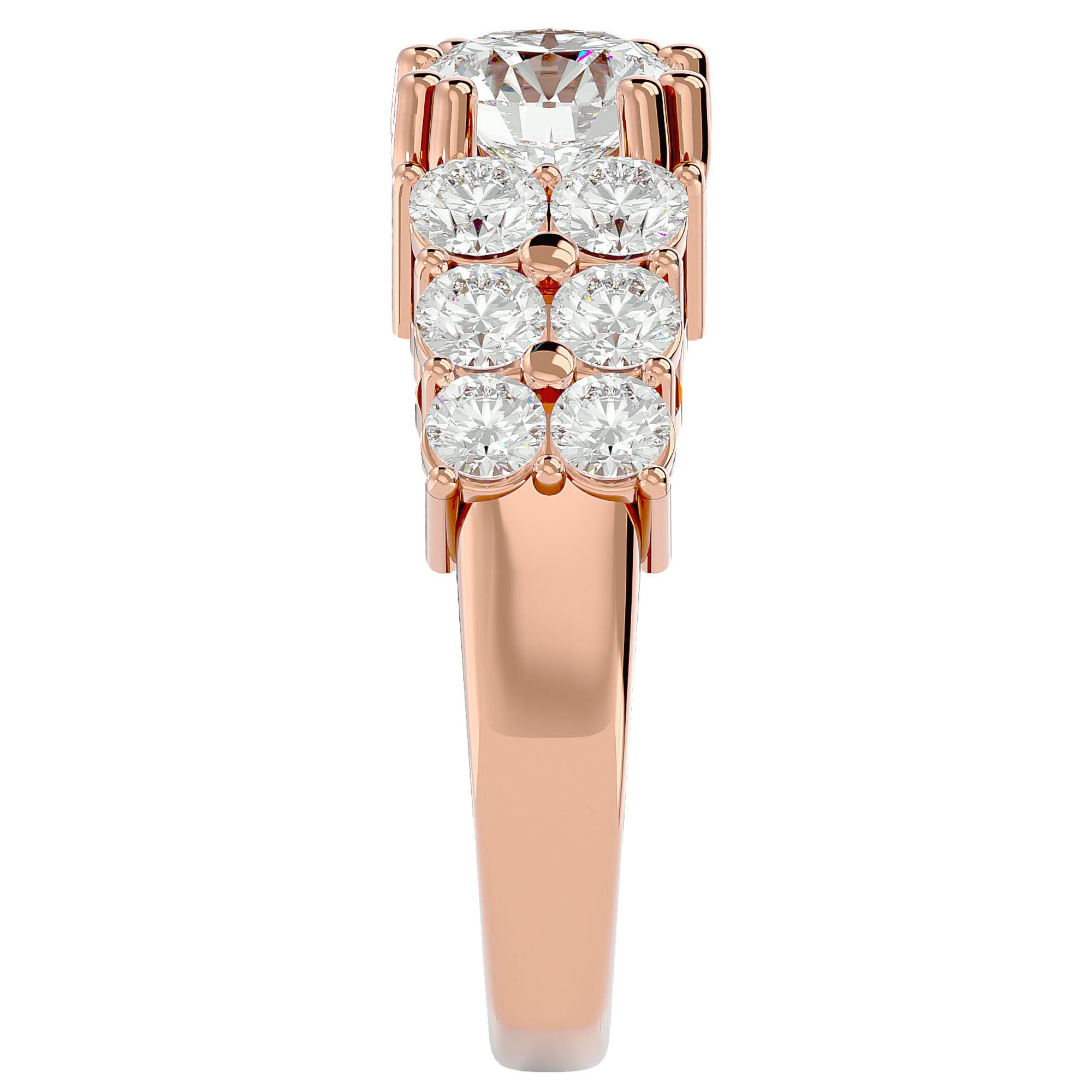 Inel De Logodnă Versailles Solitaire din Aur 14k cu Moissanite de 3.14 ct din 14k Aur Roz - Castelo.ro