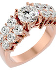 Inel De Logodnă Versailles Solitaire din Aur 14k cu Diamante Create în Laborator de 3.14 ct din 14k Aur Roz - Castelo.ro