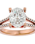Inel De Logodnă Epoque Pavé din Aur 14k cu Diamante Create în Laborator de 2.74 ct din 14k Aur Roz - Castelo.ro