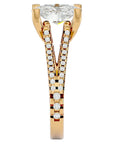 Inel De Logodnă Epoque Pavé din Aur 14k cu Moissanite de 2.74 ct din 14k Aur Galben - Castelo.ro
