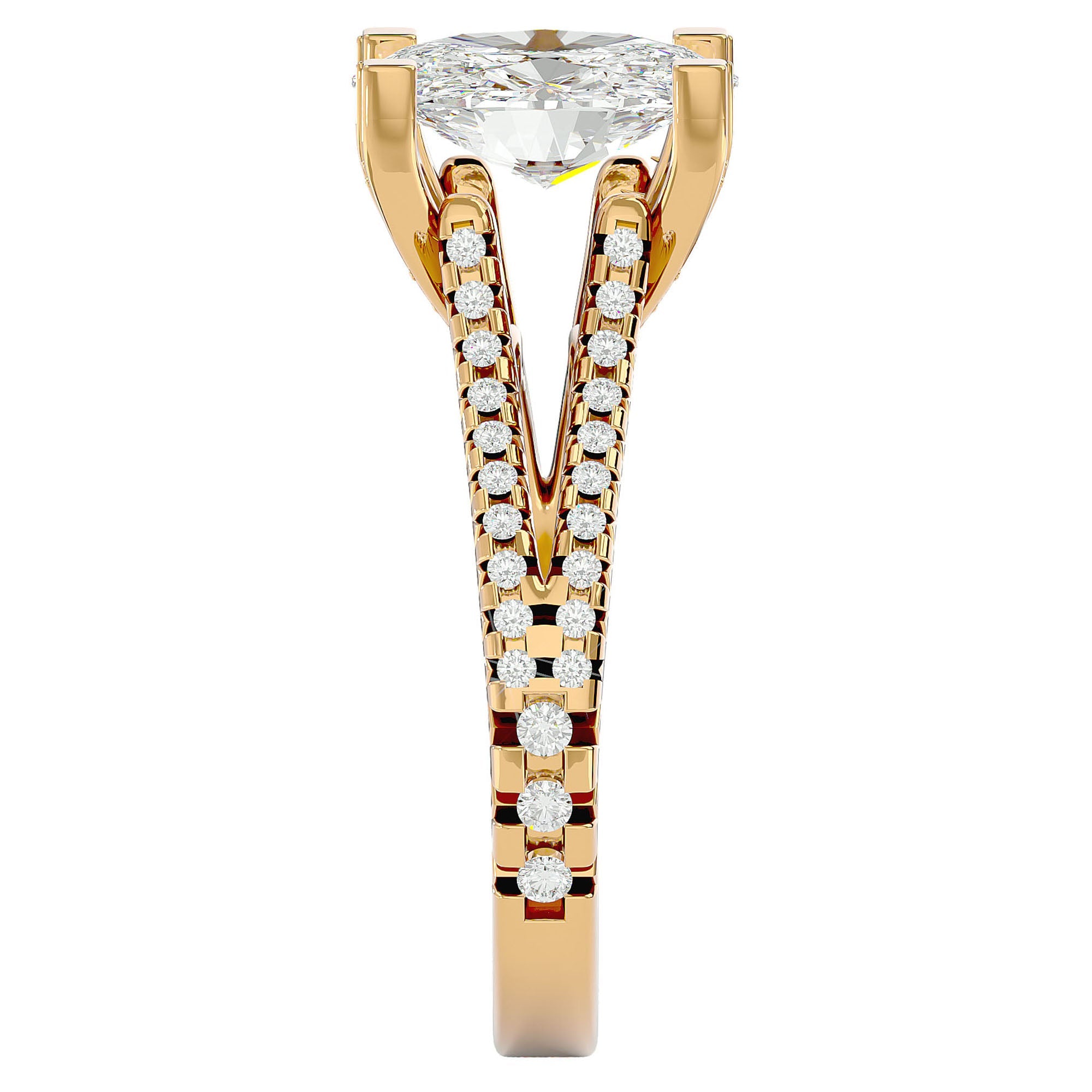 Inel De Logodnă Epoque Pavé cu Diamante Naturale de 2.74 ct din 18k Aur Galben - Castelo.ro