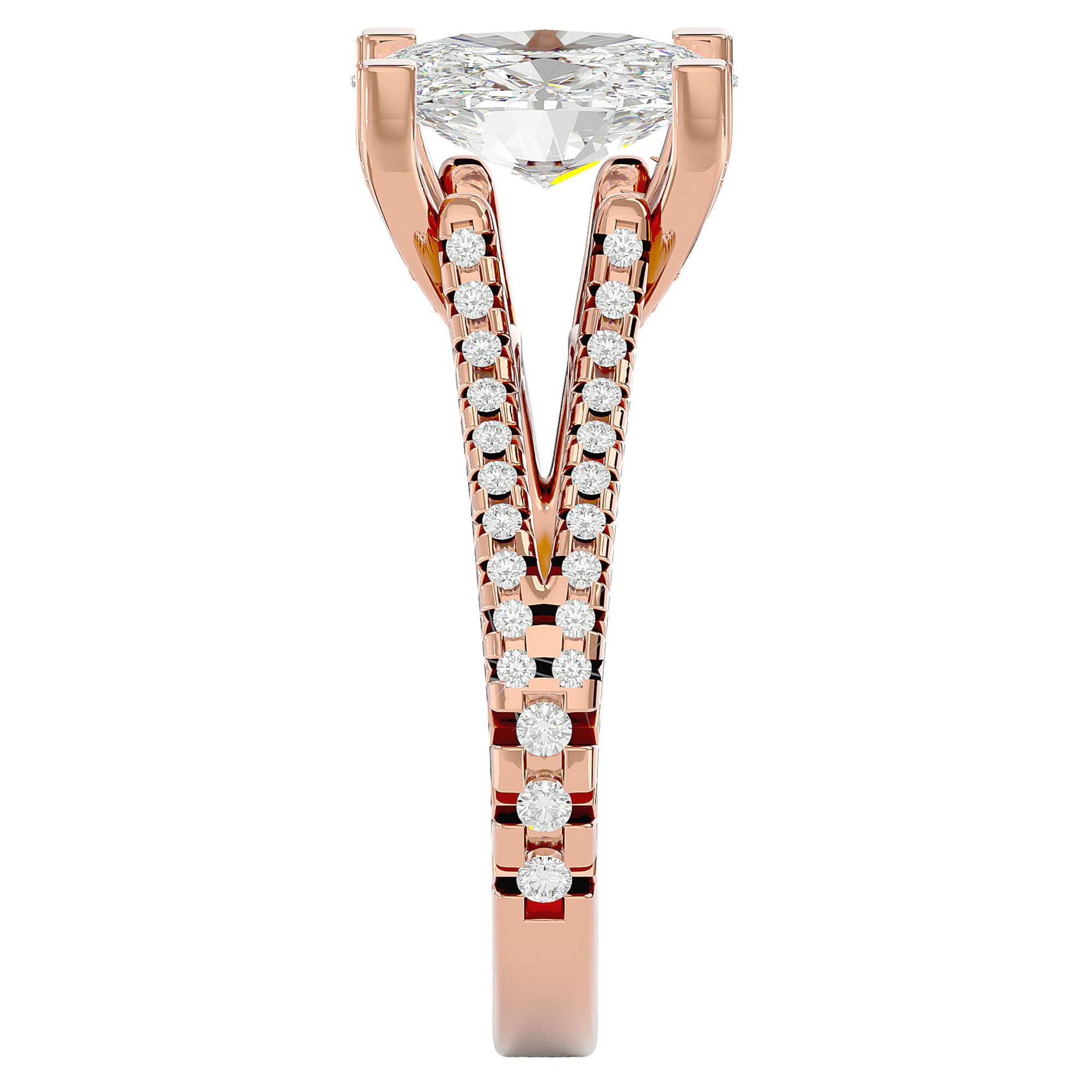 Inel De Logodnă Epoque Pavé cu Diamante Naturale de 2.74 ct din 18k Aur Roz - Castelo.ro