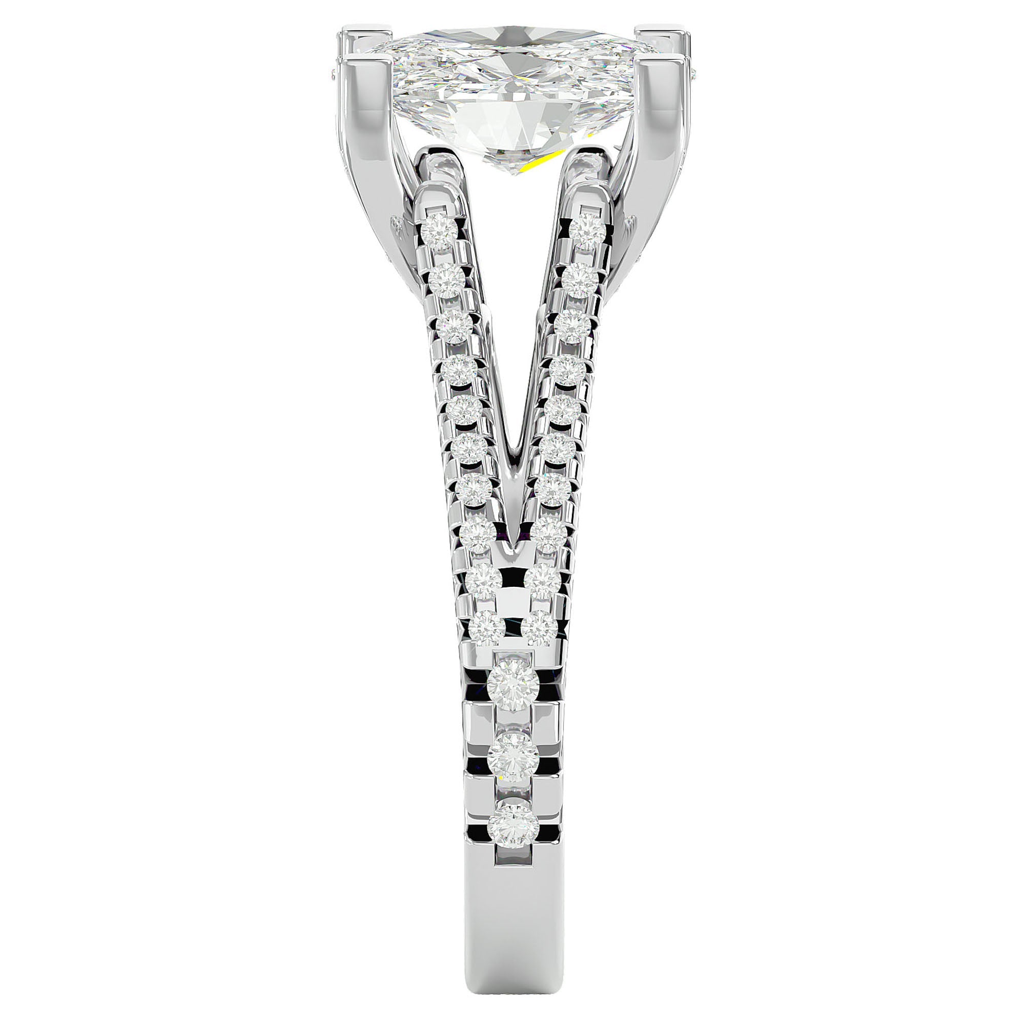 Inel De Logodnă Epoque Pavé cu Diamante Naturale de 2.74 ct din Platina - Castelo.ro